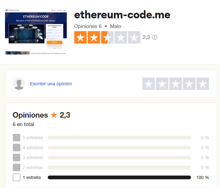 ethereum code opiniones
